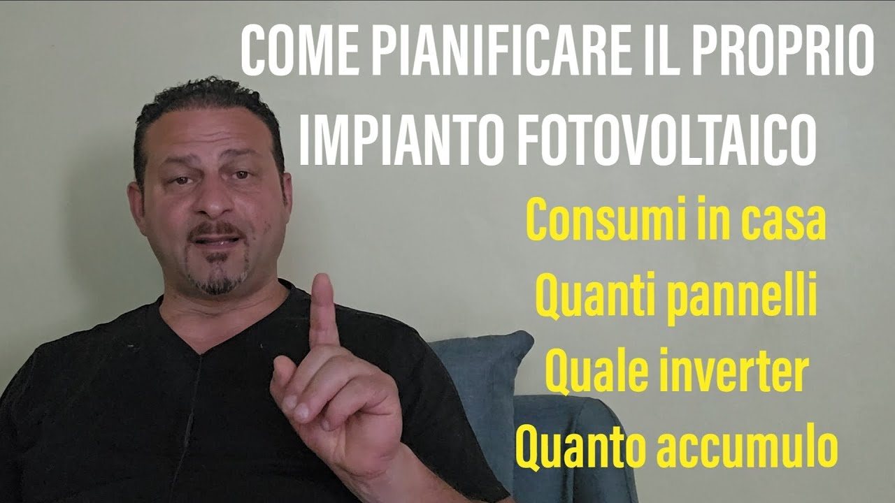 DIMENSIONAMENTO FOTOVOLTAICO guida facile