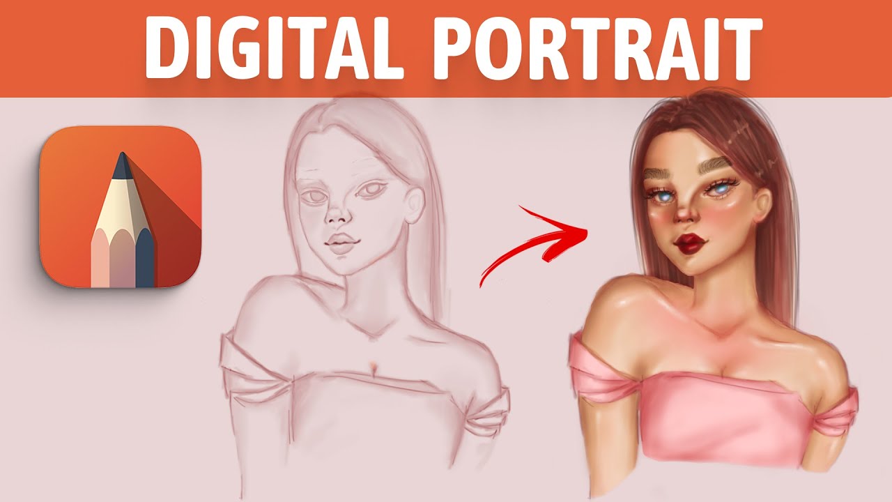 Как раскрасить цифровой портрет | Autodesk Sketchbook