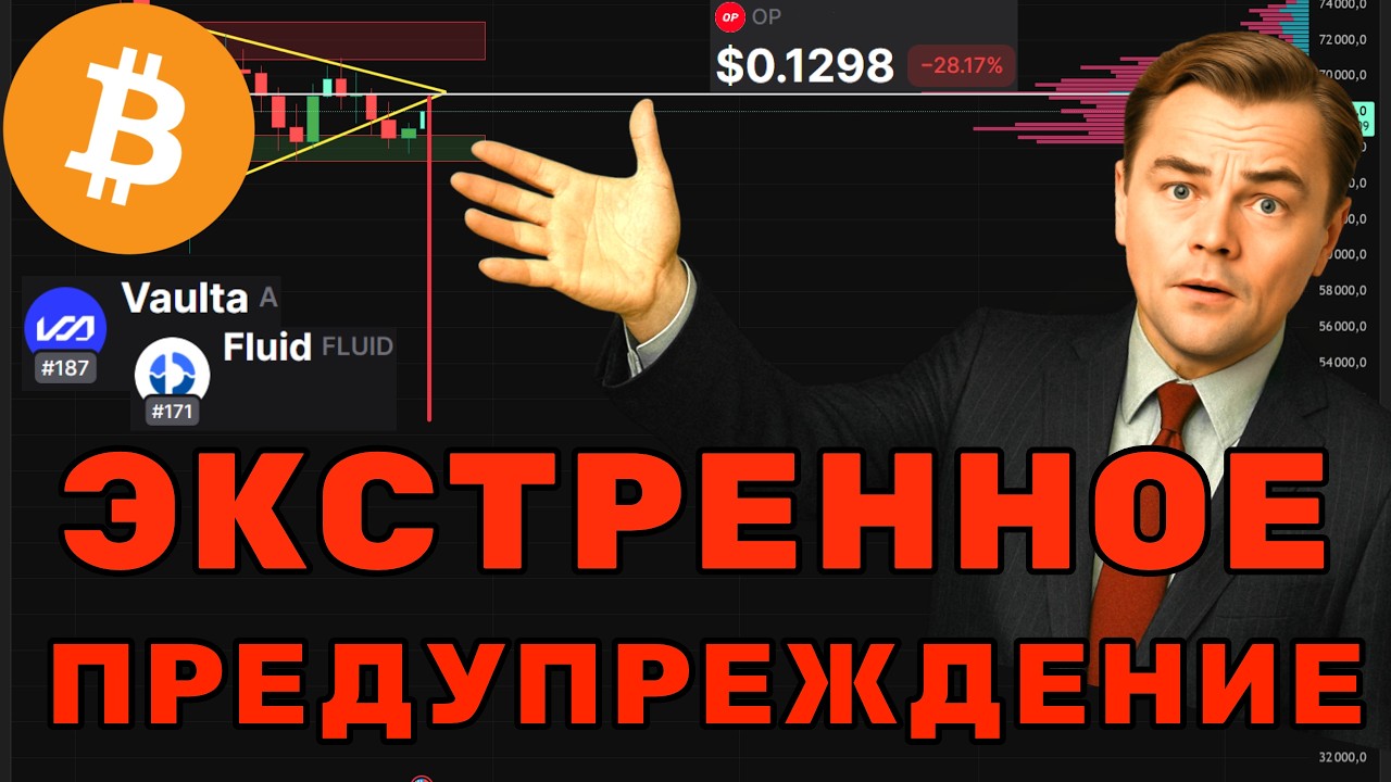 БИТКОИН: ЭКСТРЕННОЕ ПРЕДУПРЕЖДЕНИЕ НА ВЫХОДНЫЕ!  КИТЫ ГОТОВЯТ СЛИВ? Прогноз BTC, ETH, FLUID, Vaulta