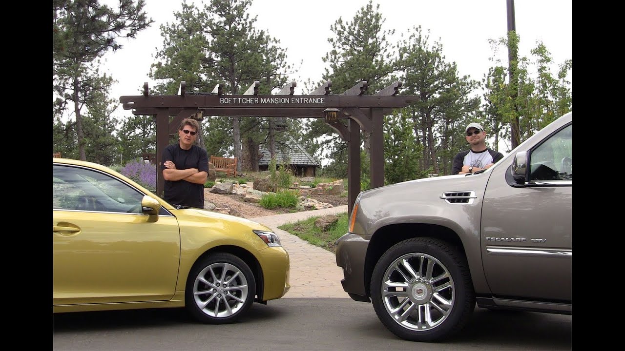 Old versus New Luxury:  2011 Cadillac  Escalade vs. the Lexus CT200h hybrid mashup review