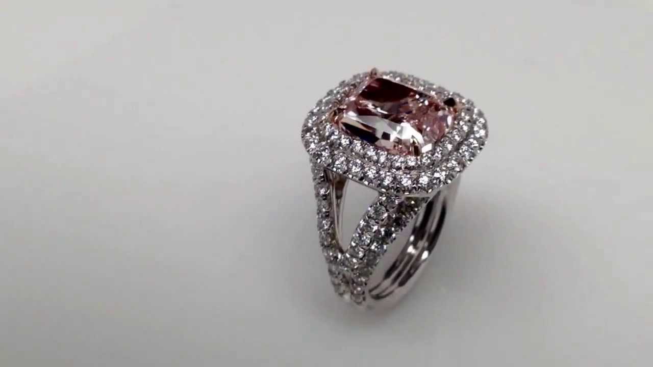 Celebrity 5.11ct. Fancy PINK Diamond Engagement Ring Top Luxury  Jewelry Made by OSTASZ