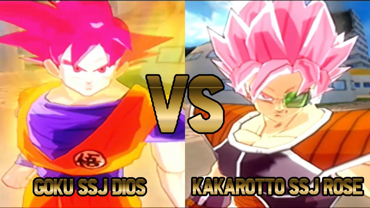 Goku SSJ Dios VS Kakarotto DBM SSJ Rose Dragon Ball Z Budokai Tenkaichi 3