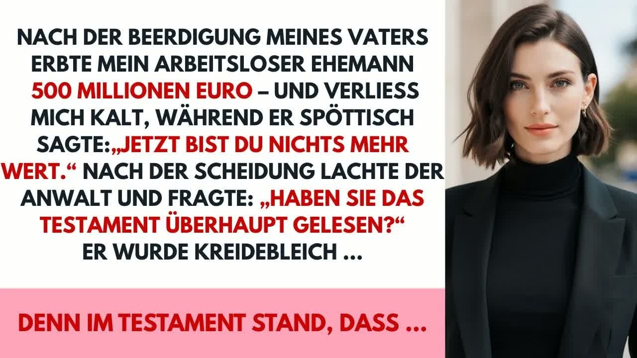 Mein Mann warf mich raus, nachdem er 500 Mio € bekam – 24 Stunden später flehte er mich um Hilfe