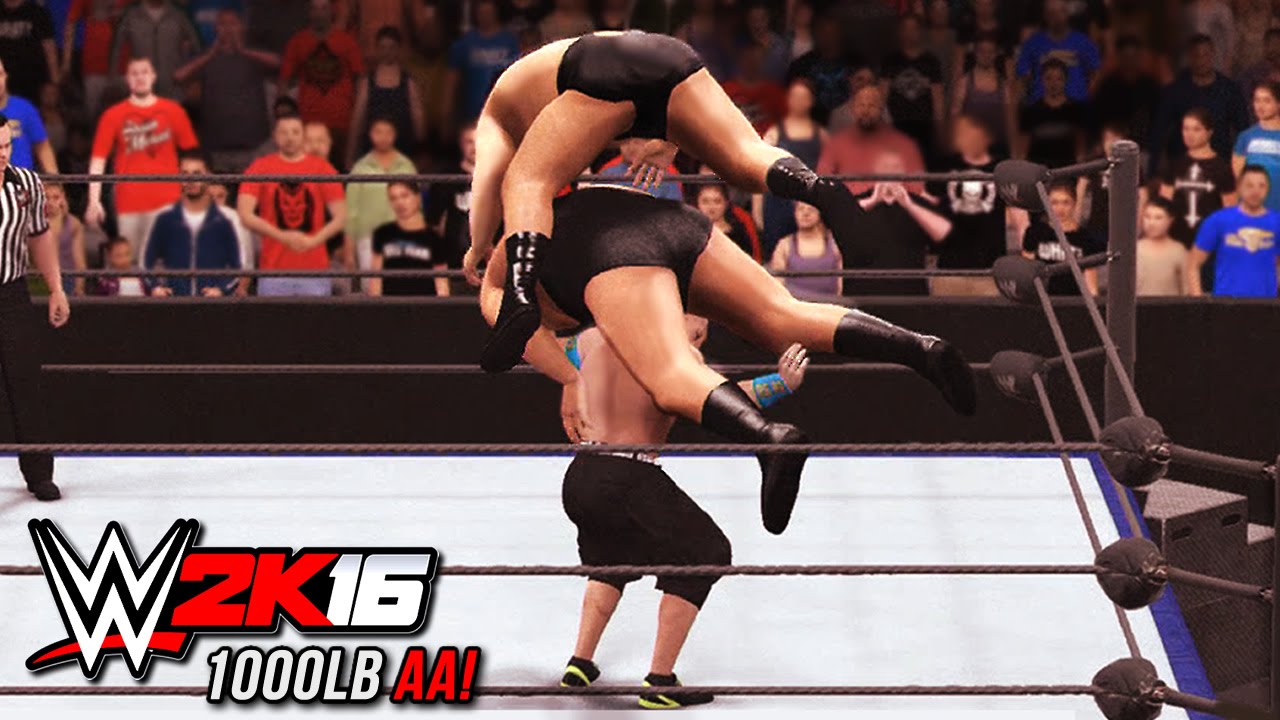 WWE 2K16 : John Cena Delivers a 1000lb Double AA!