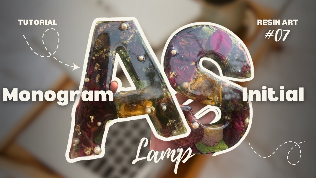 Monogram Initial Resin Lamp Tutorial 🌹 | Preserve Real Roses in Resin | Step-by-Step
