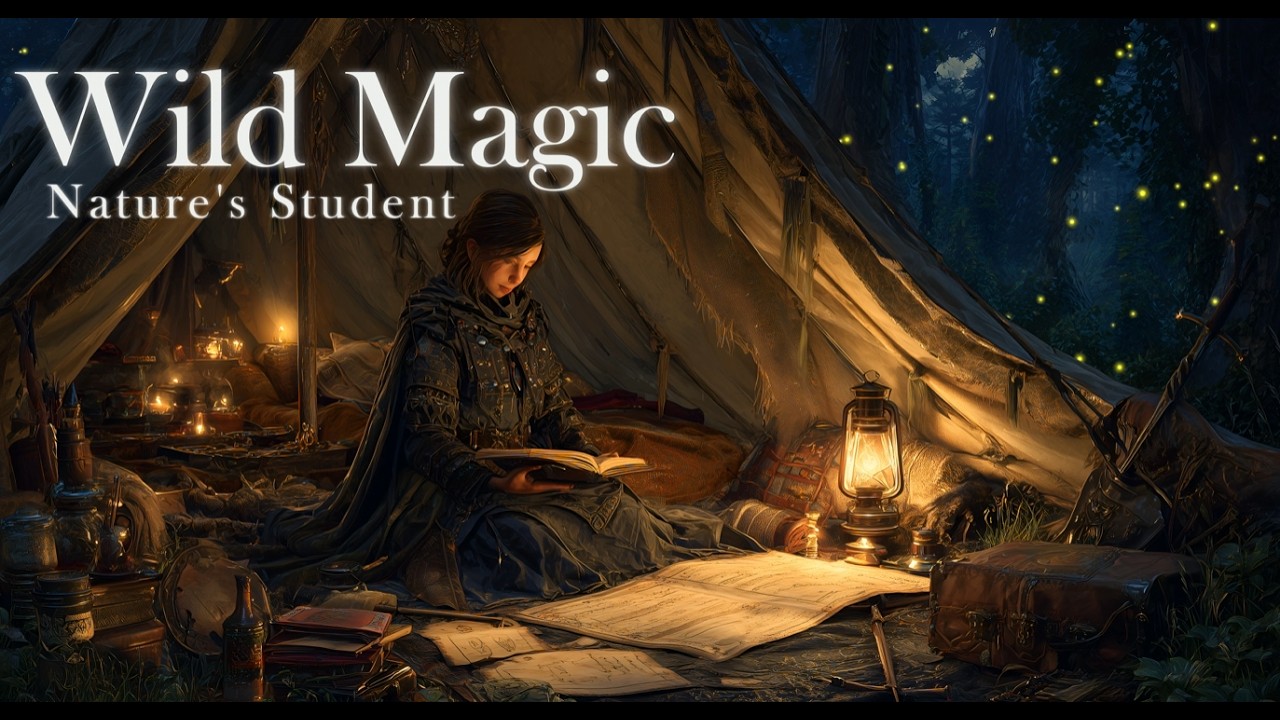 Fantasy Campfire Ambience Music for Relaxing, Reading, Study, Sleep | Wild Magic
