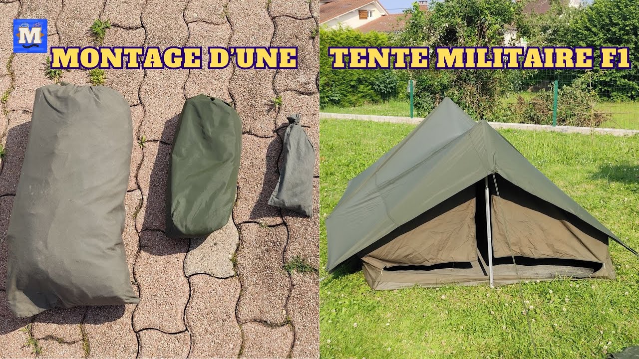 Montage d’une tente F1 militaire française : chaque étape expliquée.