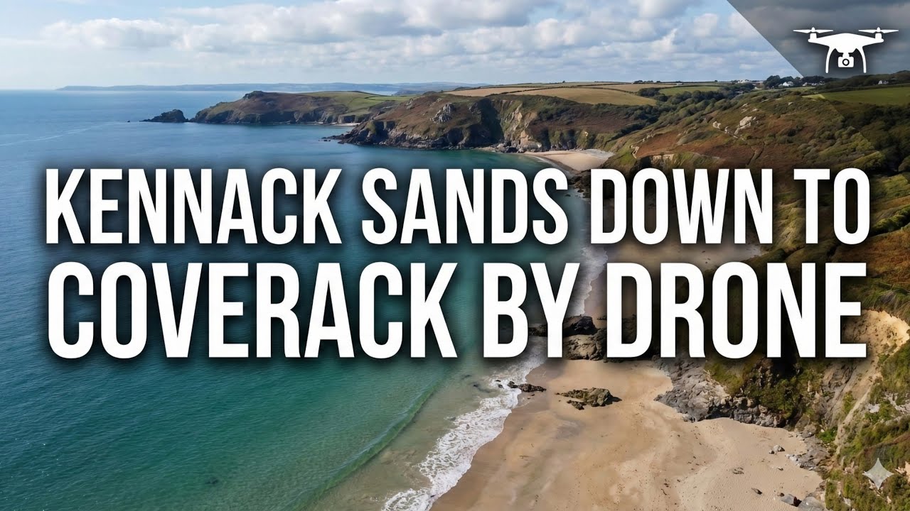 Kennack Sands Cornwall To Coverack Aerial Footage