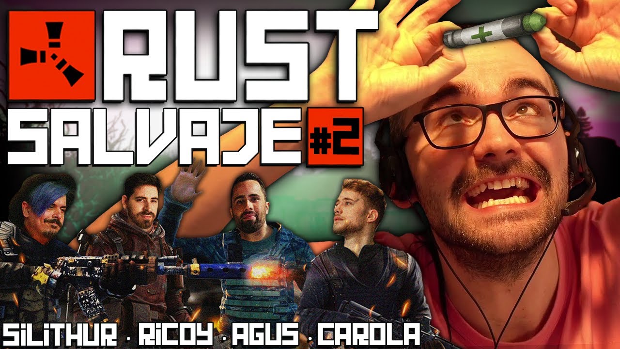 🔴 ¡TIROS Y MÁS TIROS! en RUST SALVAJE día #2 ☢️ ft. Ricoy, Agus, Silithur y Carola | Xokas