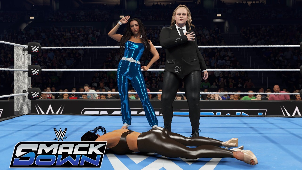WWE 2K26 SMACKDOWN - Челси Грин и Пайпер Нивен выгоняют Арианну Грейс из своей группы