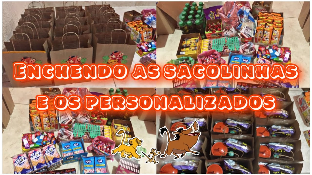 ENCHENDO AS SACOLINHAS E PERSONALIZADOS 🧡🦁 REI LEÃO #aniversario #personalizados #Noahfaz2