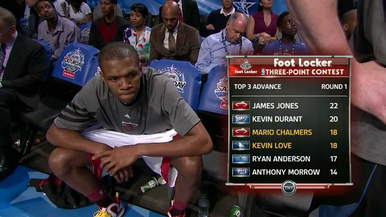 James Jones makes 7 Consecutive Shots in the 2012 Foot Locker Three Point Shootout.