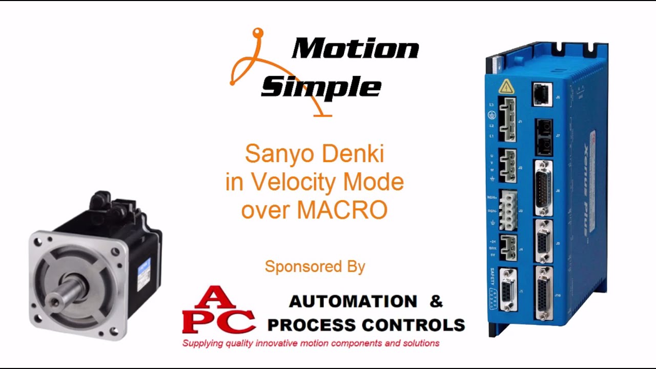Motion Mondays:  Sanyo Denki Motor in Velocity Mode