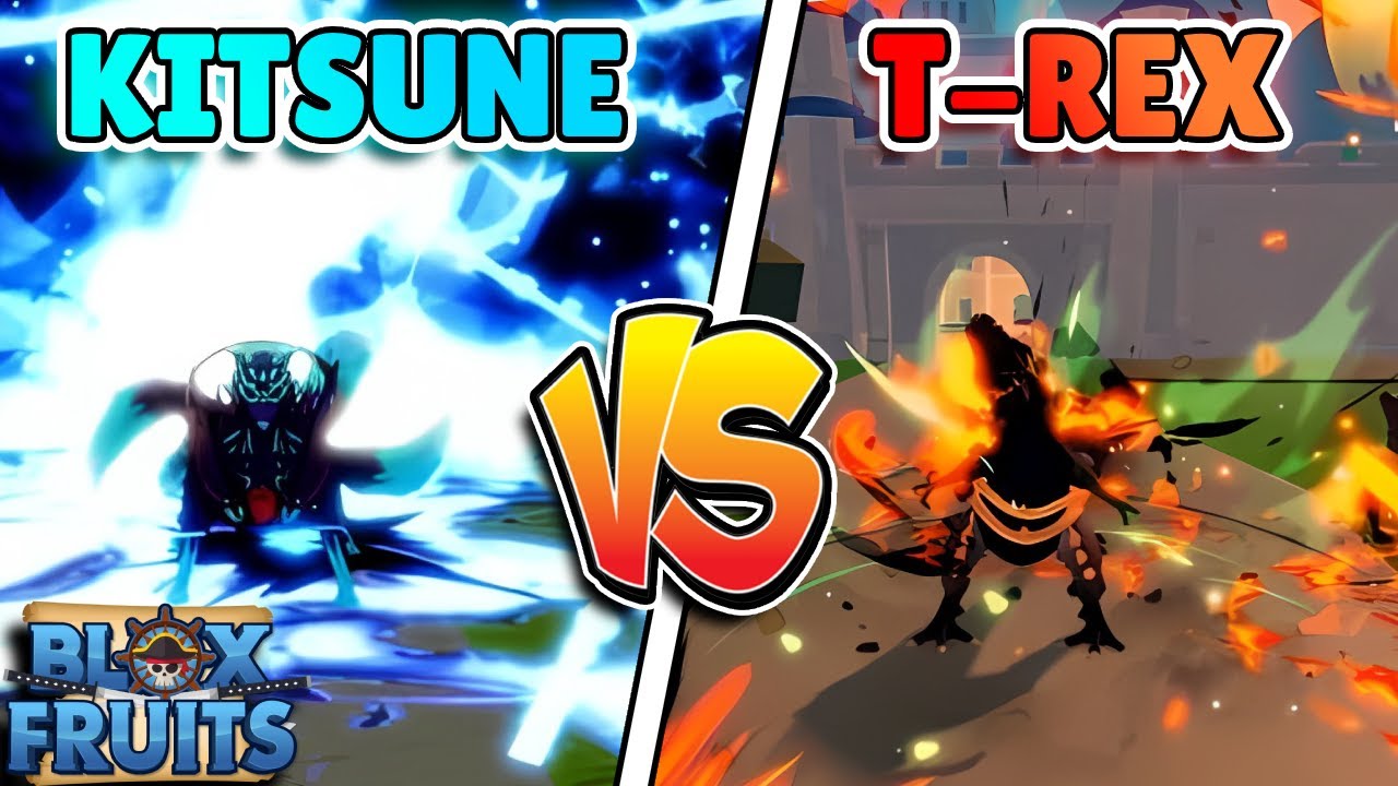 Kitsune Vs T-Rex | Blox Fruits