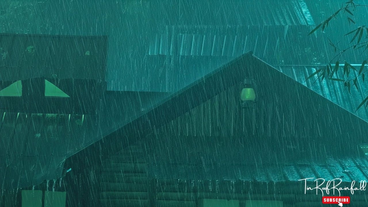 Rain & Thunder on Old Farmhouse Tin Roof | Deep Sleep White Noise