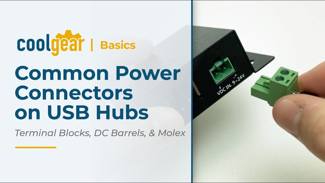 Common Power Connectors Found On Our USB Hubs | Coolgear Basics