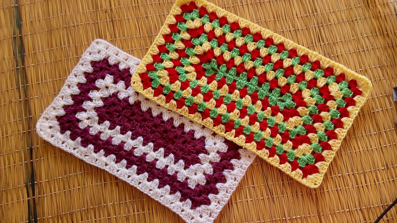طريقة مستطيل الجيراني/مفرش مستطيل بالكروشيه RECTÁNGULO tejido a crochet paso a paso