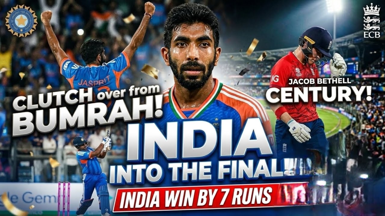 India vs England Semi Final Thriller! Samson 89, Bethell 105 & Bumrah-Hardik Death Over Masterclass