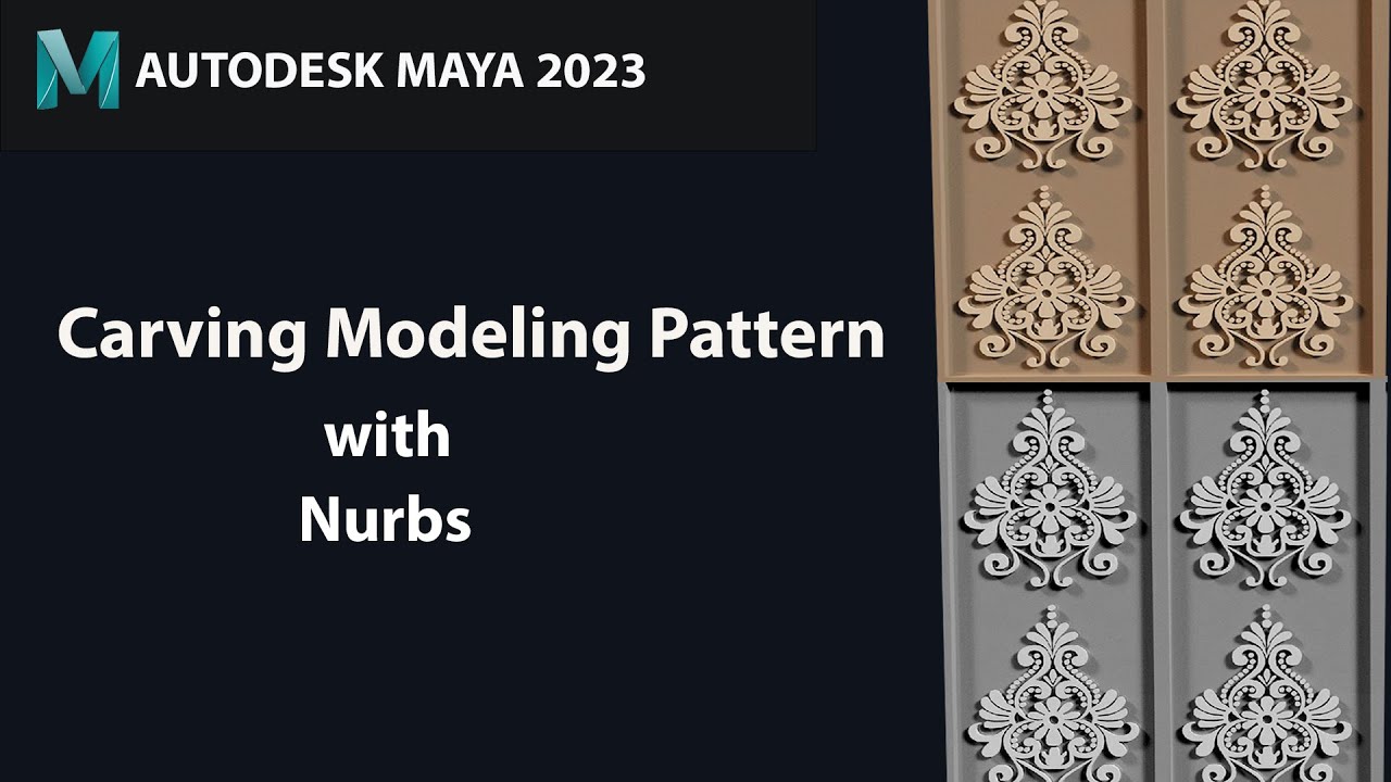 Carving Modeling Pattern in Autodesk Maya 2023