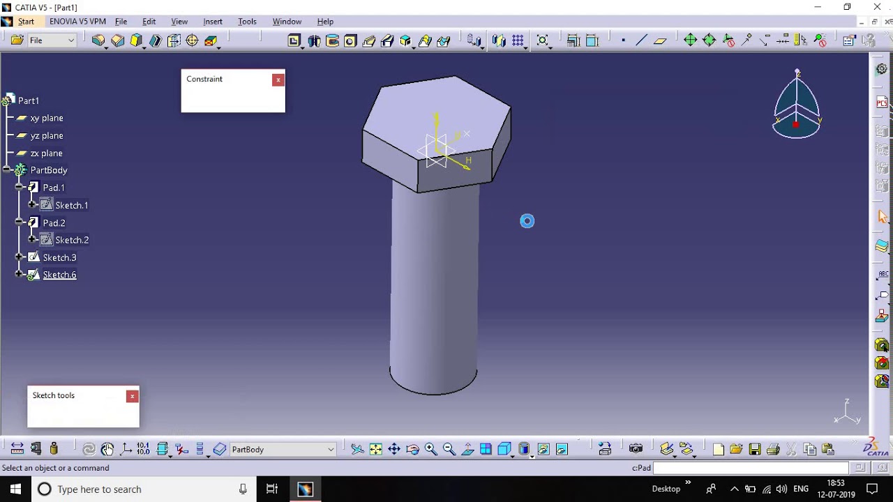 Helix in part design of Catia V5