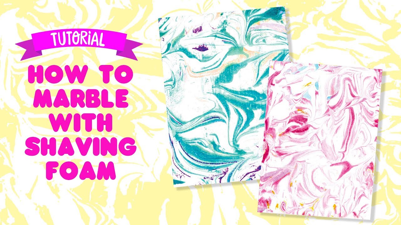 💜 MARBLING WITH SHAVING FOAM | Girl Talk Art 🎨
