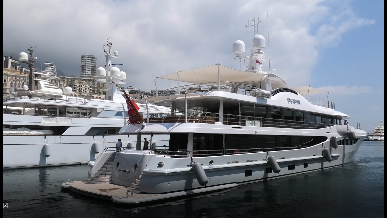 The US$ 50,000,000 PAPA Yacht leaving Monaco