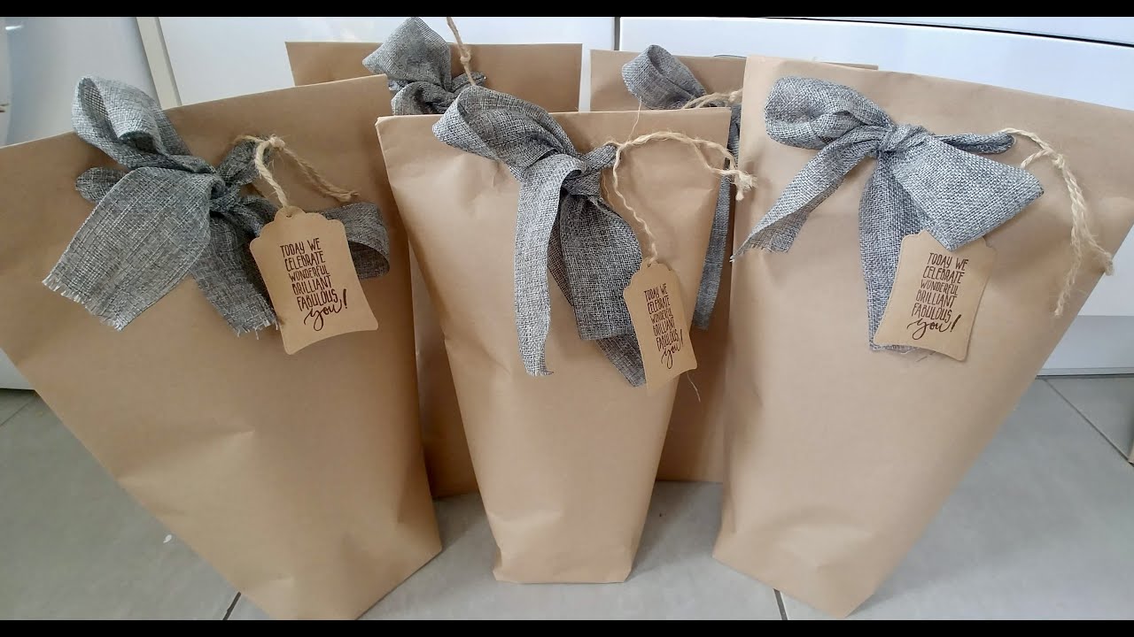 Easiest/Fastest Gift Bag Hack. Im LAZY, this is perfect! #PaperBag #DIYPaperBag