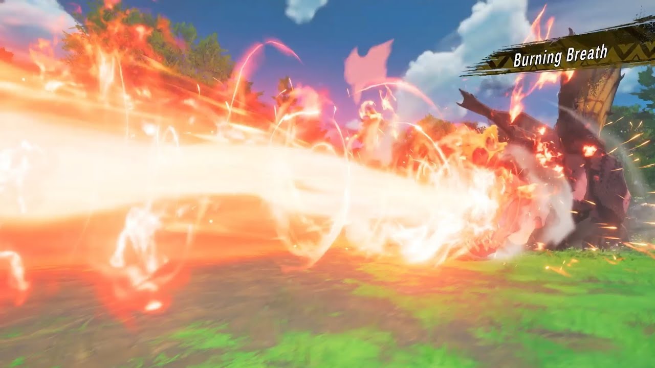 Beating Anjanath in the Monster Hunter Stories 3 Trial