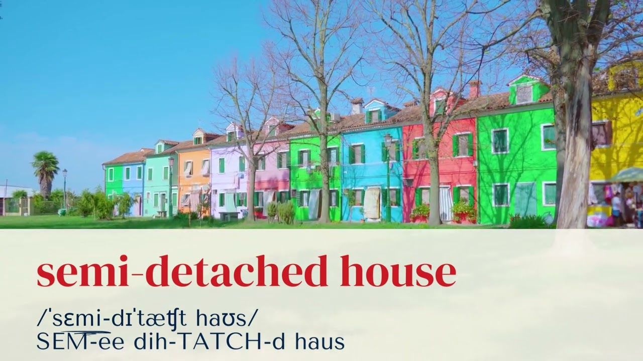 How to pronounce Semi-detached house? - Types of Home in British English #shorts