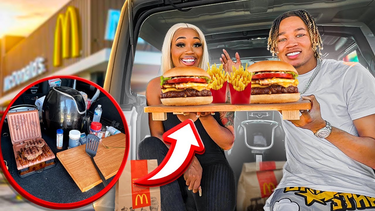 MAKING A BIG MAC IN MCDONALD'S PARKING LOT...*GONE WRONG*