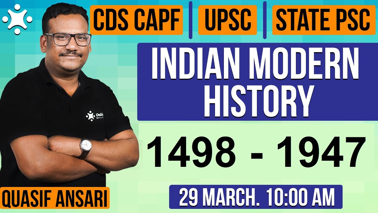 Modern Indian History (1498 - 1947 ) |  CAPF/UPSC/PCS Modern Indian History Marathon | Quasif Ansari