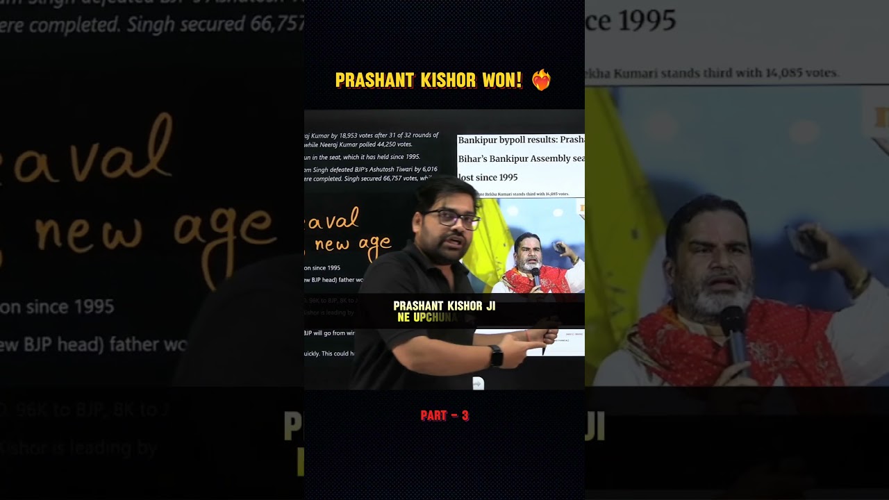 PRASHANT KISHOR WON! ❤️&zwj;🔥 |PT.3 #prashantkishor #bihar #election #biharlabour #biharleader #politics