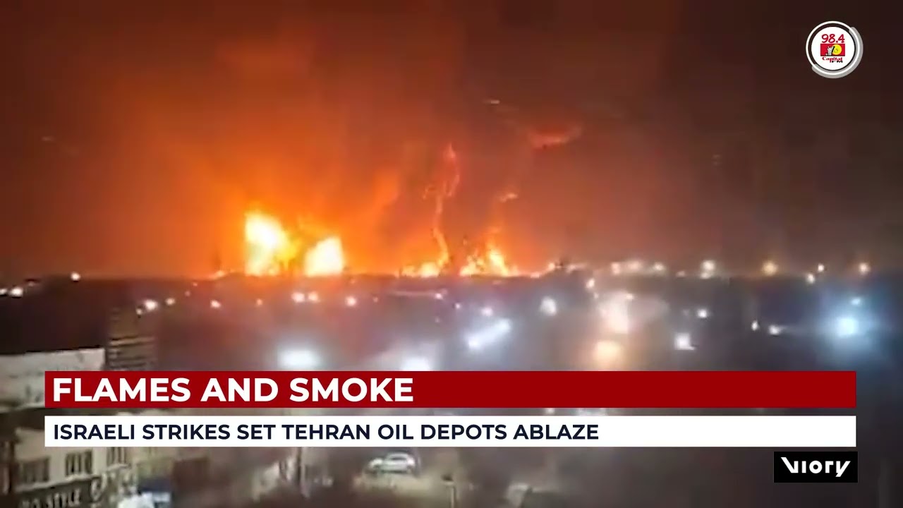 Israeli strikes set Tehran oil depots ablaze as 'major strike' hits fuel infrastructure