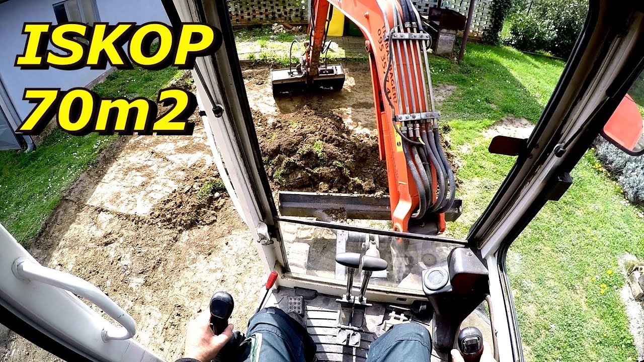PROJECT ECXAVATOR 39 /Iskop 70m2 sa mini bagerom Kubota 3.5t