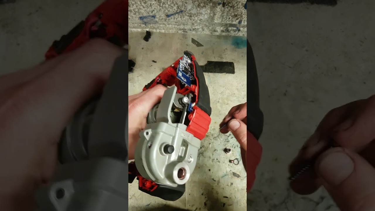 Repairing a milwaukee grease gun that will not pump under pressure.