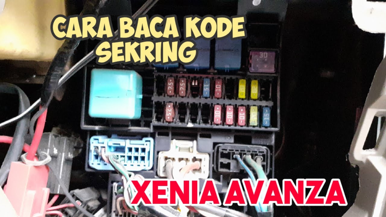 Cara Mudah Baca Kode Sekring/fuse Xenia Avanza