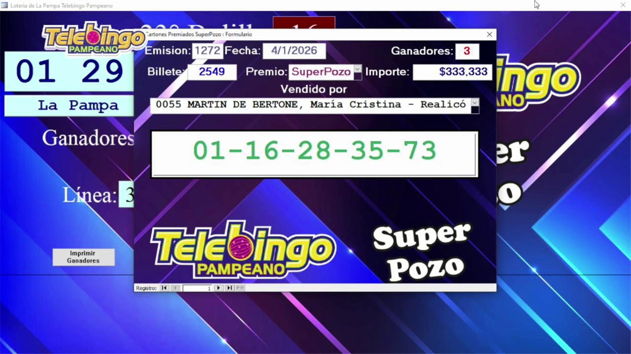Telebingo Pampeano -4/1/2026