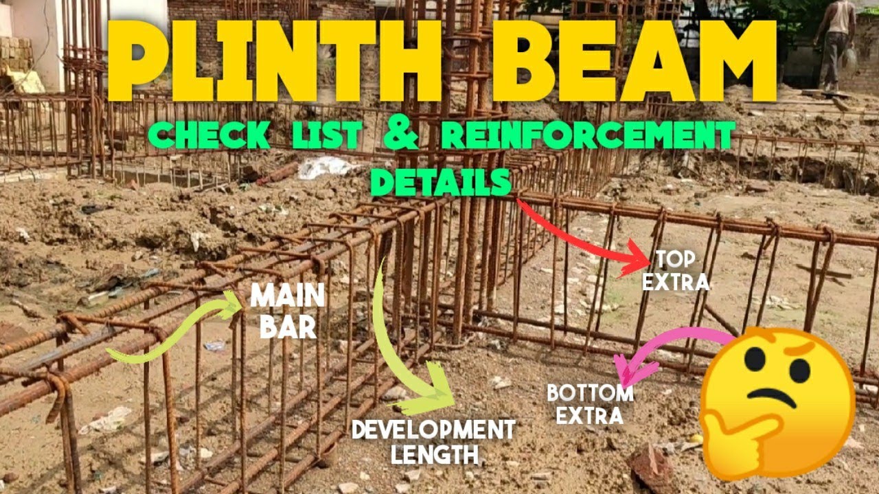 Check list and Reinforcement details for PLINTH BEAM