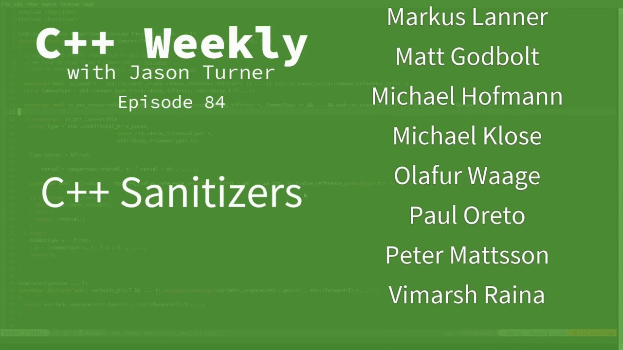 C++ Weekly - Ep 84 - C++ Sanitizers