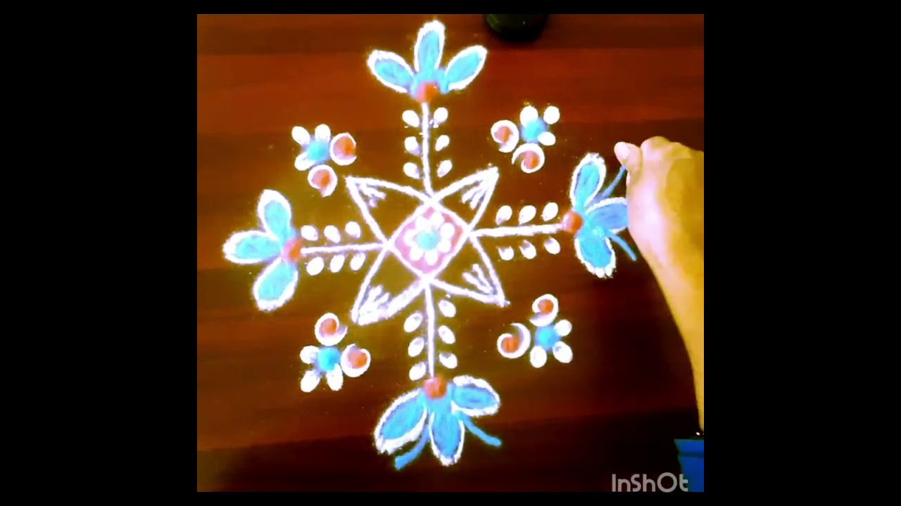 Simple two unique 4 dot & 3x1 dotrangolidesigns fordailyuse🌟#muggulu#rangoli#easyrangoli#kolamdesign