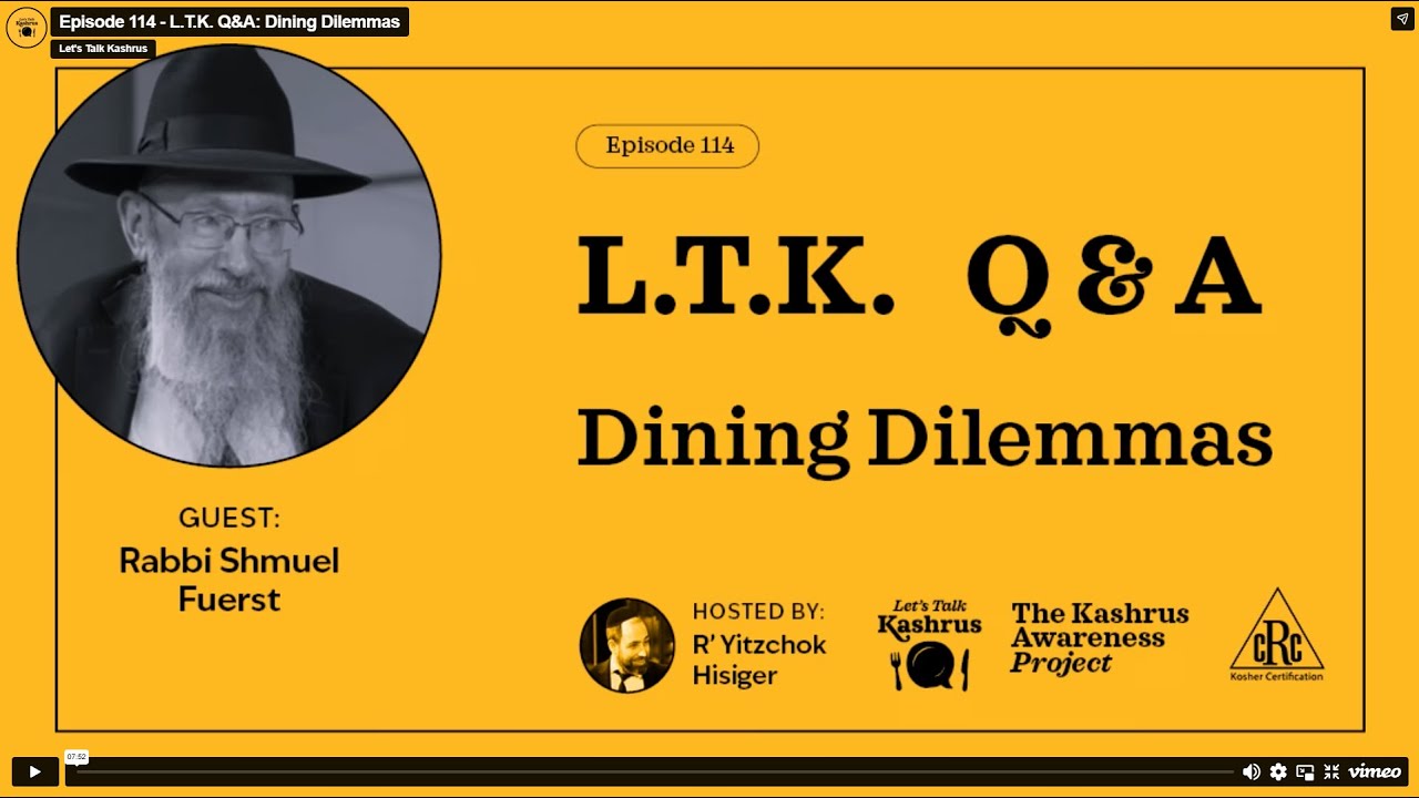 Episode 114   L T K  Q&A  Dining Dilemmas