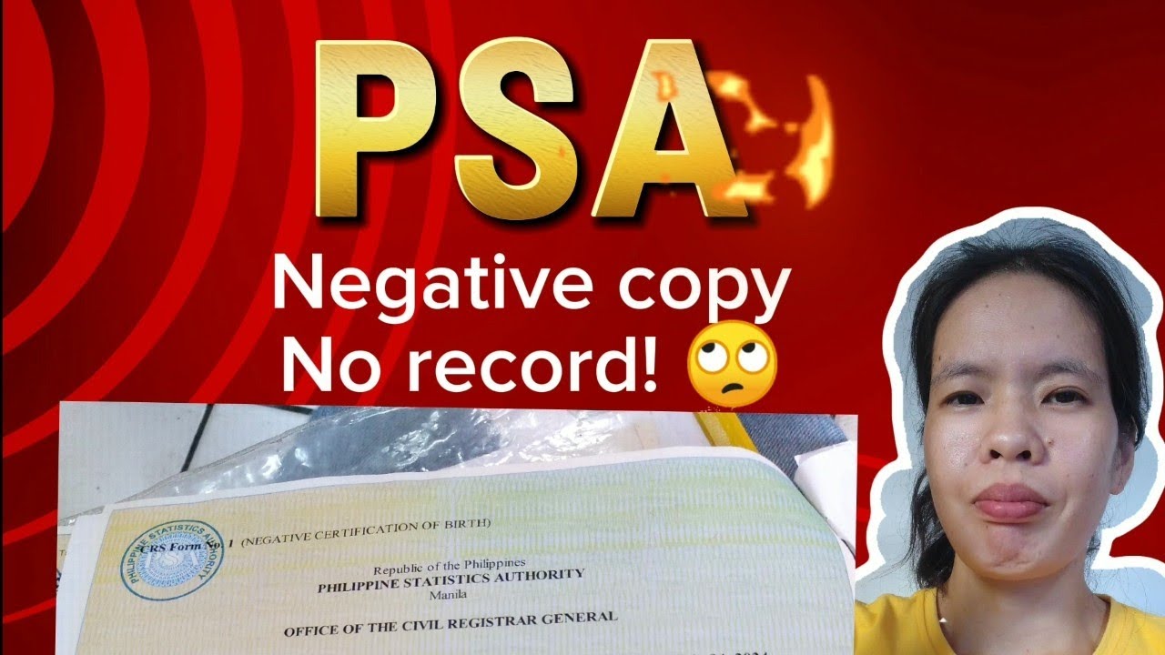 PSA Negative Copy/No record PSA