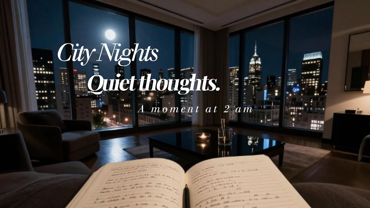 Nighttime Study in a High-Rise Apartment ✦ Relaxing City Lofi