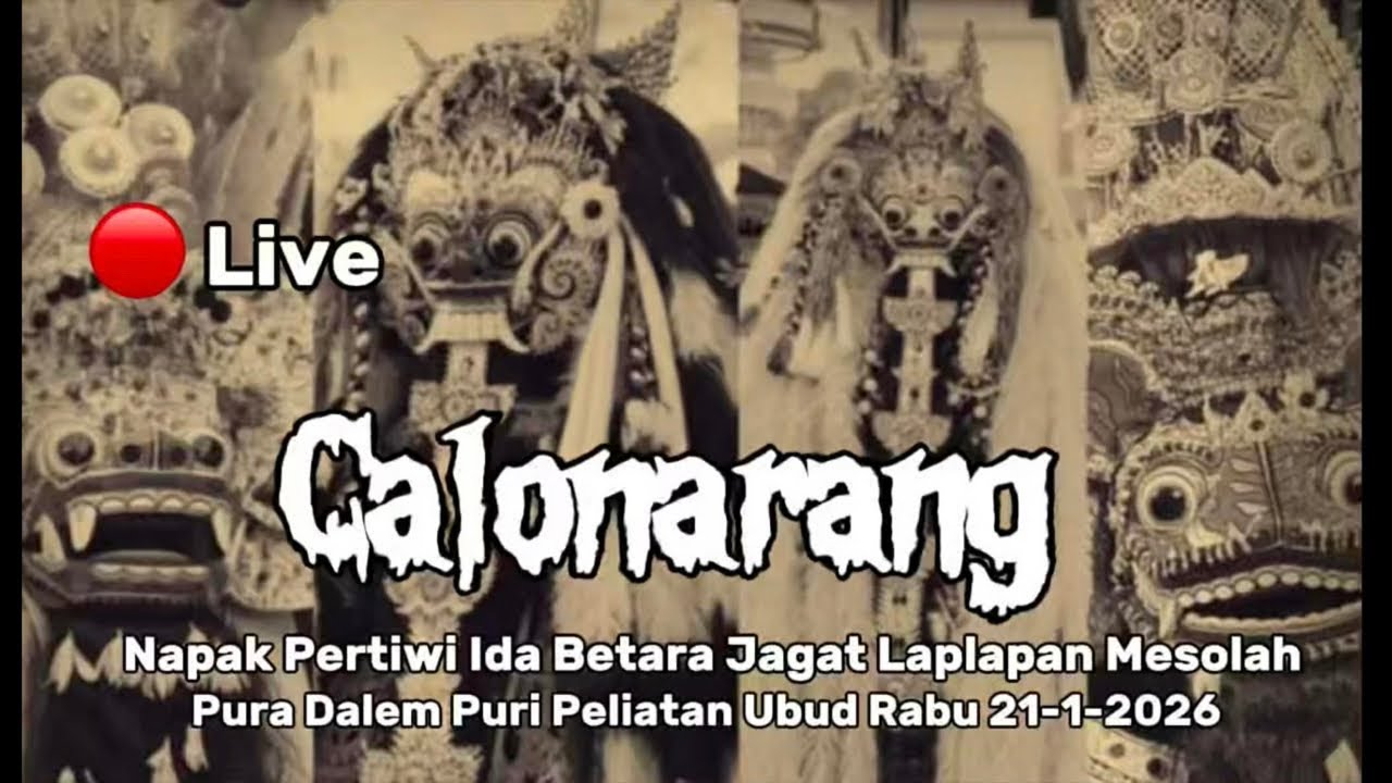 🔴 Live Calonarang Napak Pertiwi Ida Betara Jagat Laplapan Mesolah Pura Dalem Puri Peliatan