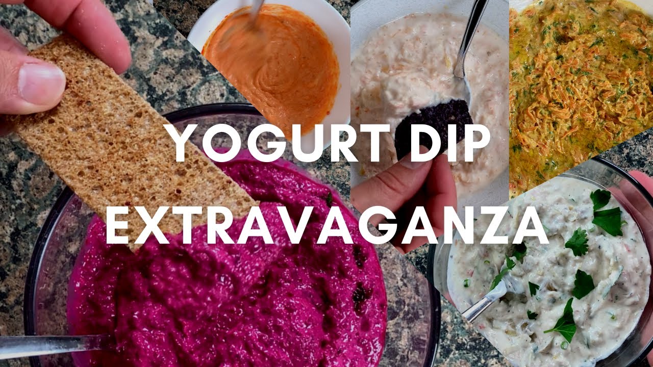 5 YOGURT DIPS (The 5th one is surprisingly AMAZING!!) Easy Yogurt Dips Recipes for the Best Snacks.