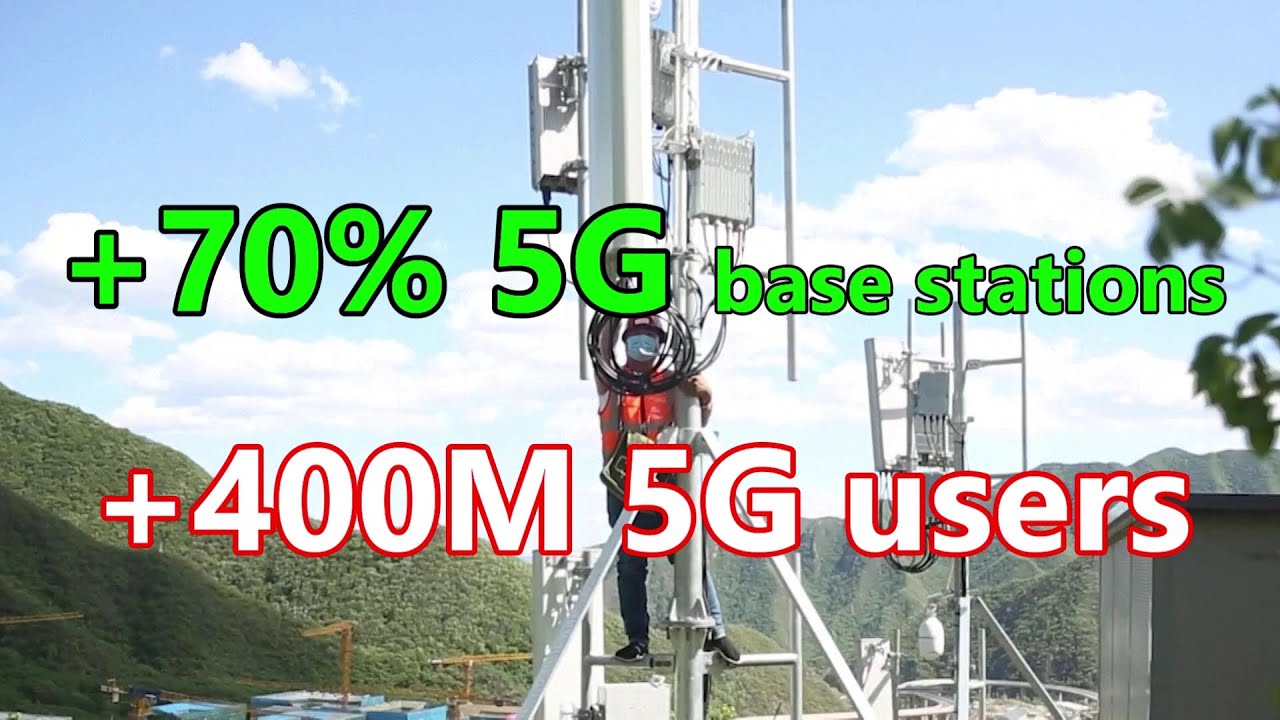 70% of global 5G base stations are in China, with more than 400 million users | 全球5G基站70%在中国，用户超过4亿