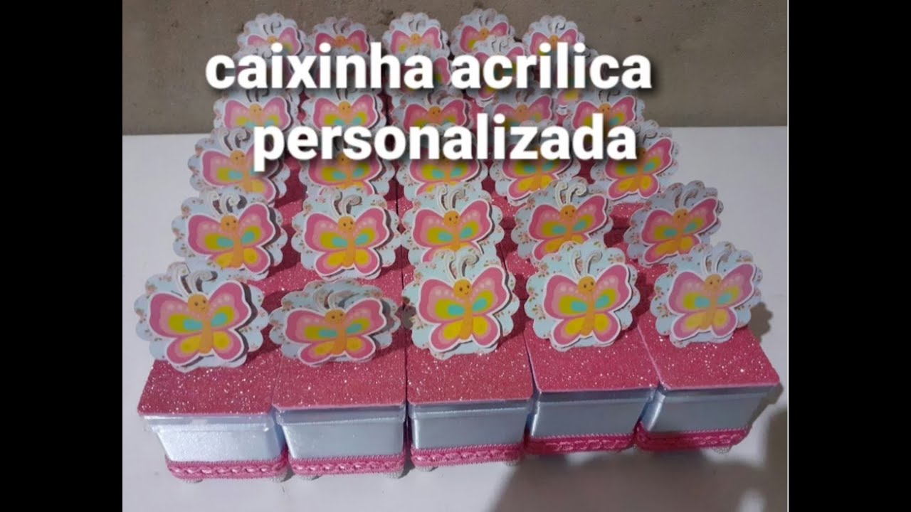PREPARATIVOS DO 1 ANINHO DE HELOISE/ CAIXA ACRÍLICA PERSONALIZADA /FESTA JARDIM ENCANTADO