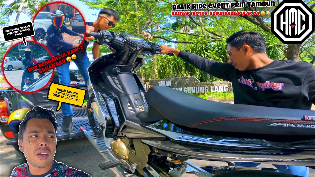 CRYPTON aku ROSAK PULAK DA !! 😔 | PEHAL banyak MOTOR JEM NI ! 😱 | BALiK RiDE EVENT PRM TAMBUN 🤩