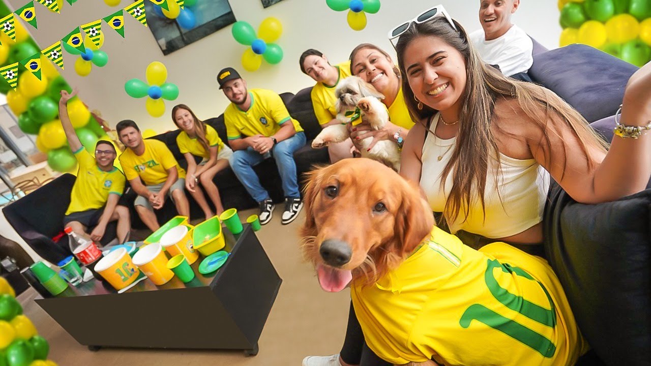 COMPREI ROUPINHAS DA COPA PRA TODOS CACHORROS DA CASA HUNTERS