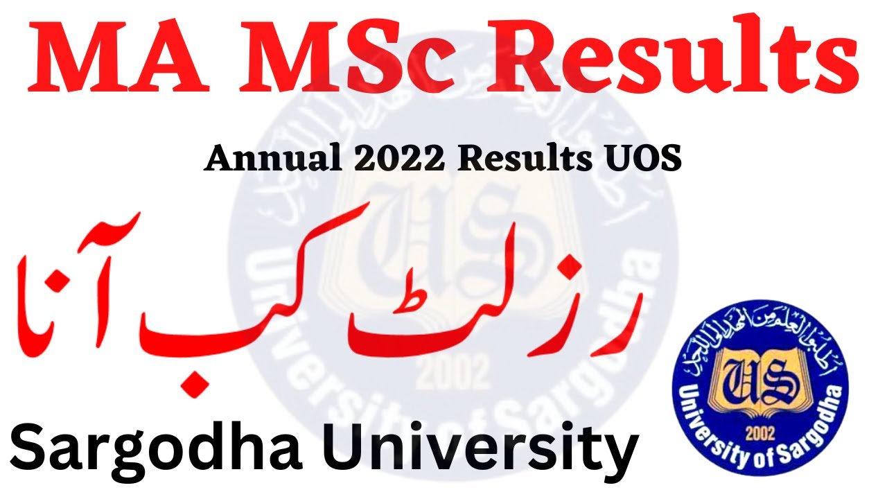 MA MSc Annual 2022 Results Sargodha University - MA MSc Results 2022 UOS | UOS Updates Official